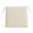 Jax Fabric Dining Chair Seat Cushion in Oatmeal Stripe