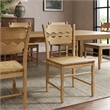 Jax Oak Wood Dining Chair With Wavy Razor Back in Weathered Oak