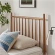 Zane Twin Size Spindle Bed Frame in Walnut