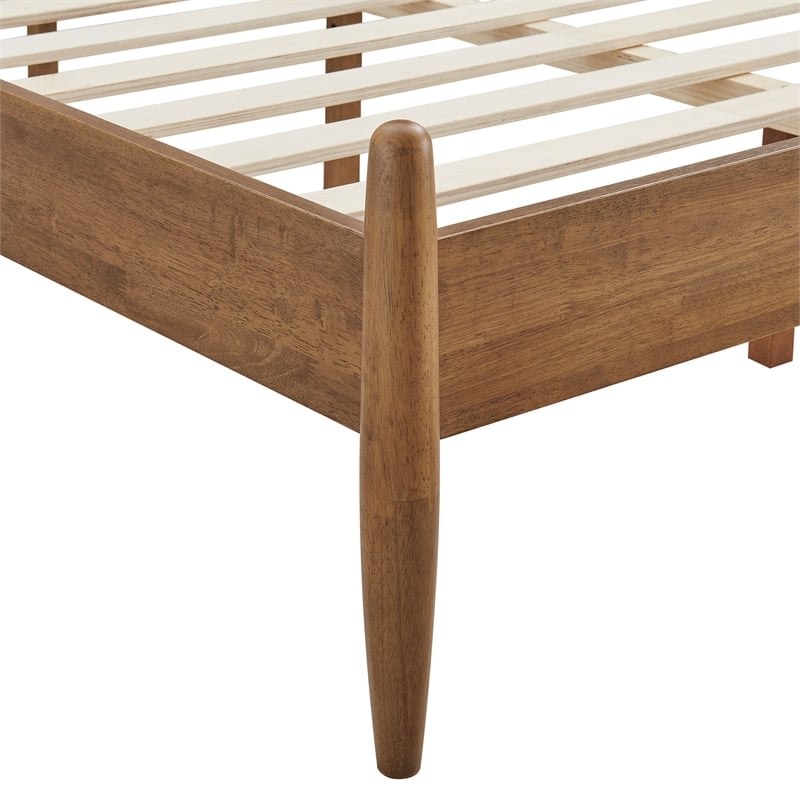 Zane Full Size Spindle Bed Frame in Walnut