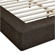 Luma Chenille Upholstered Queen Platform Bed Frame in Java