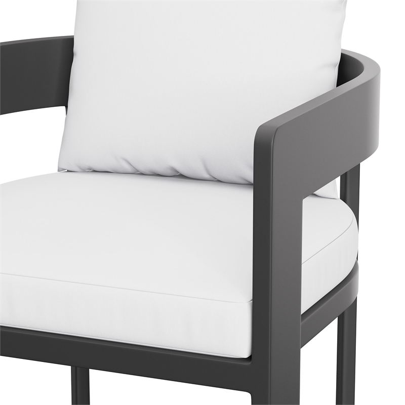 Modway Tahoe Outdoor Patio Aluminum Bar Chair in White