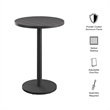 Tahoe 31 Inch Round Outdoor Aluminum Bar Table in Gray