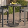 Tahoe 31 Inch Round Outdoor Aluminum Bar Table in Gray