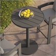 Tahoe 31 Inch Round Outdoor Aluminum Bar Table in Gray