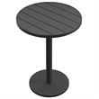 Tahoe 31 Inch Round Outdoor Aluminum Bar Table in Gray