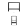 Tahoe 59 Inch Rectangle Outdoor Aluminum Bar Table in Gray