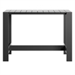 Tahoe 59 Inch Rectangle Outdoor Aluminum Bar Table in Gray