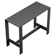 Tahoe 59 Inch Rectangle Outdoor Aluminum Bar Table in Gray