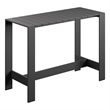 Tahoe 59 Inch Rectangle Outdoor Aluminum Bar Table in Gray