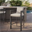 Tahoe Outdoor Patio Aluminum Counter Stool in White