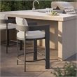 Tahoe Outdoor Patio Aluminum Counter Stool in White