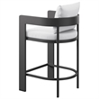 Tahoe Outdoor Patio Aluminum Counter Stool in White