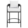 Tahoe Outdoor Patio Aluminum Counter Stool in White