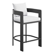 Tahoe Outdoor Patio Aluminum Counter Stool in White