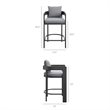 Modway Tahoe Outdoor Patio Aluminum Counter Stool in Gray