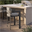 Modway Tahoe Outdoor Patio Aluminum Counter Stool in Gray