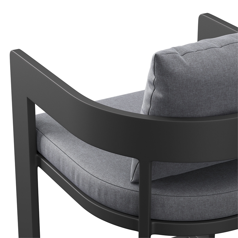 Modway Tahoe Outdoor Patio Aluminum Counter Stool in Gray