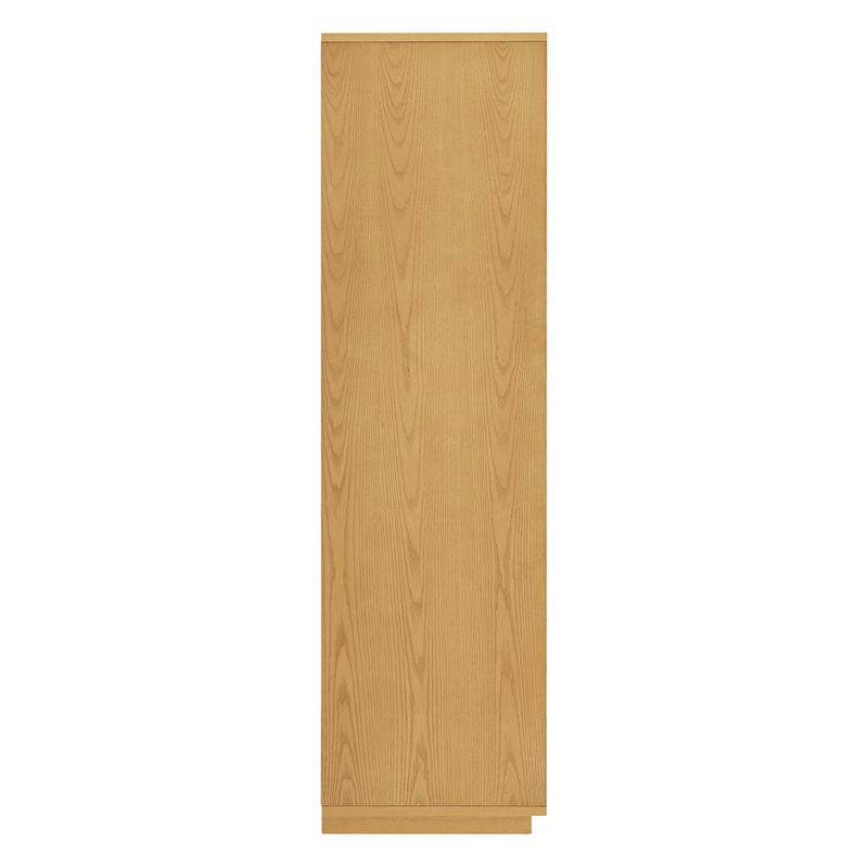 Aiko 64 Inch Tall Japandi Storage Cabinet in Light Oak