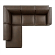 Restore 4-Piece Vegan Leather Modular L-Shaped Sofa in Espresso