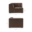 Restore 4-Piece Vegan Leather Modular L-Shaped Sofa in Espresso