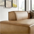 Restore 2-Piece Vegan Leather Modular Loveseat in Toast