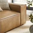Restore 2-Piece Vegan Leather Modular Loveseat in Toast