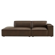 Restore 2-Piece Vegan Leather Modular Loveseat in Espresso