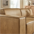 Restore 2-Piece Vegan Leather Modular Loveseat in Toast