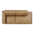 Restore 2-Piece Vegan Leather Modular Loveseat in Toast