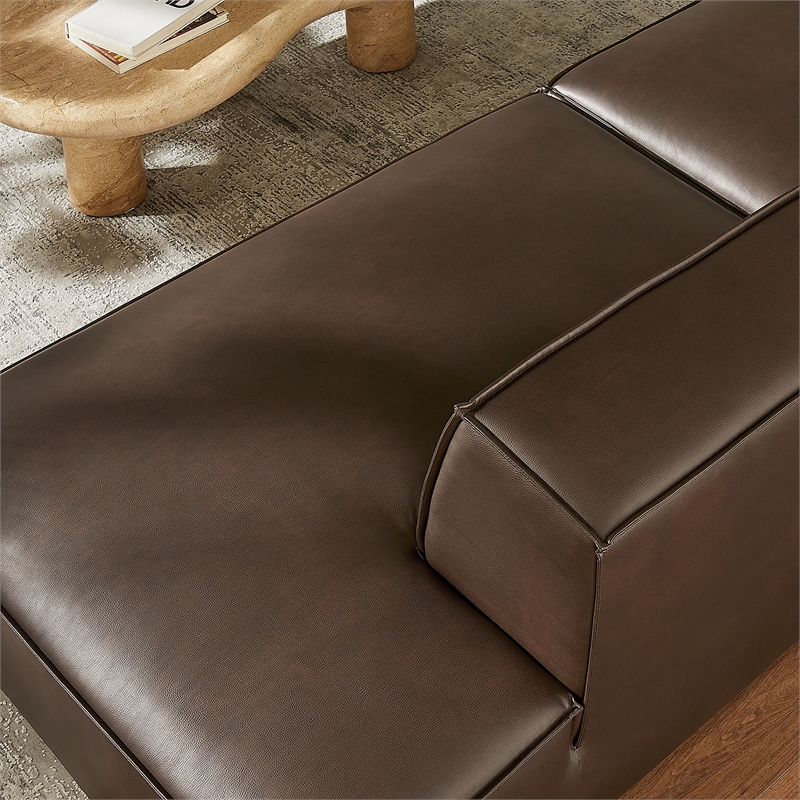 Restore 2-Piece Vegan Leather Modular Loveseat in Espresso