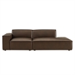 Restore 2-Piece Vegan Leather Modular Loveseat in Espresso