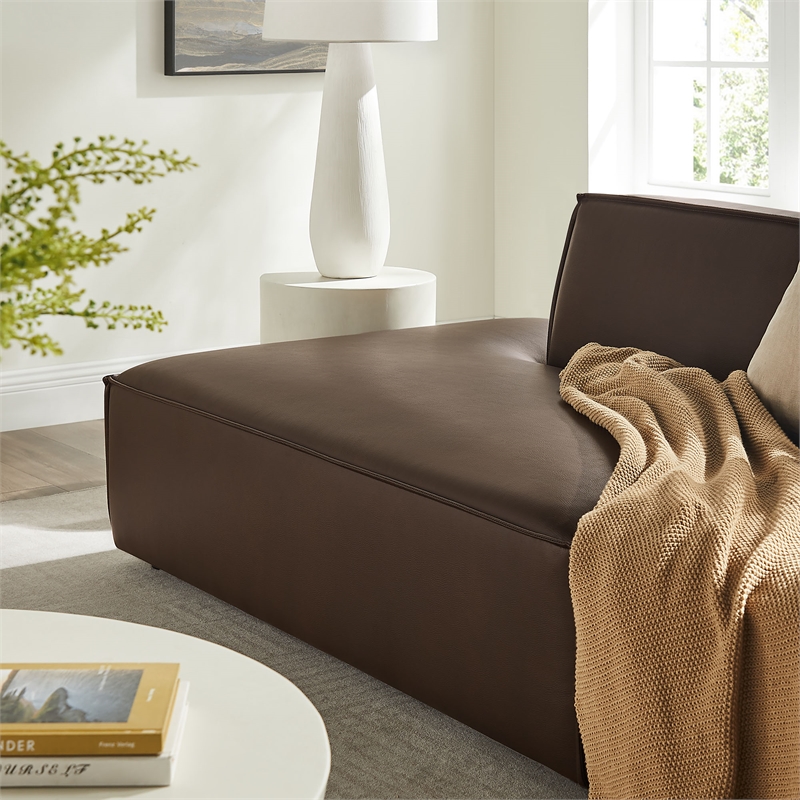 Restore 2-Piece Vegan Leather Modular Sofa in Espresso
