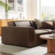 Restore 3-Piece Vegan Leather Modular L-Shaped Sectional Sofa in Espresso