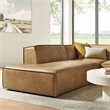 Restore 3-Piece Vegan Leather Modular L-Shaped Sectional Sofa in Toast