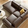 Restore 3-Piece Vegan Leather Modular L-Shaped Sectional Sofa in Espresso
