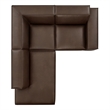 Restore 3-Piece Vegan Leather Modular L-Shaped Sectional Sofa in Espresso