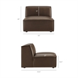 Restore 3-Piece Vegan Leather Modular Sofa Set in Espresso