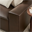 Restore 3-Piece Vegan Leather Modular Sofa Set in Espresso