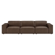 Restore 3-Piece Vegan Leather Modular Sofa Set in Espresso