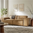 Restore 2-Piece Vegan Leather Modular Loveseat in Toast