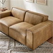 Restore 2-Piece Vegan Leather Modular Loveseat in Toast