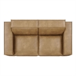 Restore 2-Piece Vegan Leather Modular Loveseat in Toast