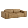Restore 2-Piece Vegan Leather Modular Loveseat in Toast
