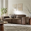 Restore 2-Piece Vegan Leather Modular Loveseat in Espresso