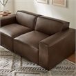 Restore 2-Piece Vegan Leather Modular Loveseat in Espresso