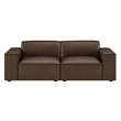Restore 2-Piece Vegan Leather Modular Loveseat in Espresso
