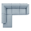 Restore 4-Piece Performance Fabric Upholstered Modular L-Shaped Sofa