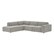 Restore 4-Piece Performance Fabric Upholstered Modular L-Shaped Sofa
