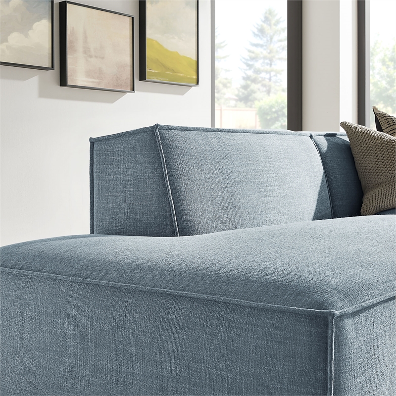 Restore 2-Piece Performance Fabric Upholstered Modular Loveseat in Sky